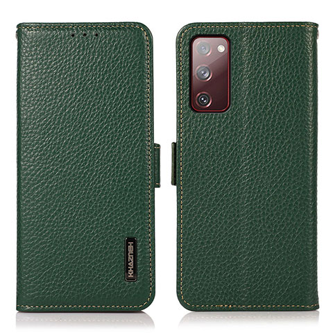 Funda de Cuero Cartera con Soporte Carcasa B03H para Samsung Galaxy S20 Lite 5G Verde