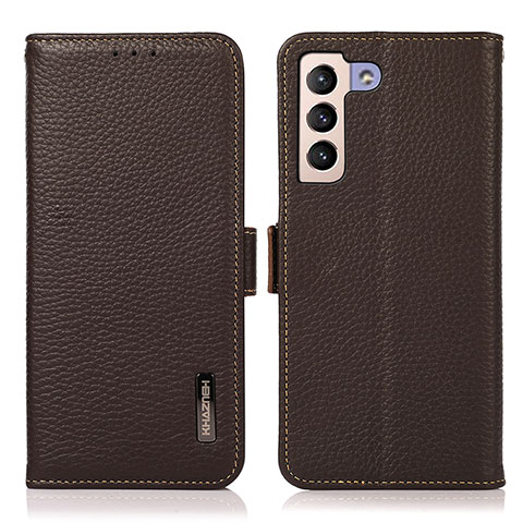 Funda de Cuero Cartera con Soporte Carcasa B03H para Samsung Galaxy S21 Plus 5G Marron