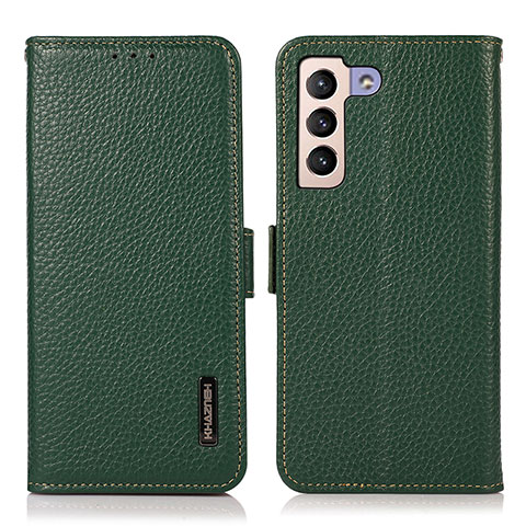 Funda de Cuero Cartera con Soporte Carcasa B03H para Samsung Galaxy S21 Plus 5G Verde