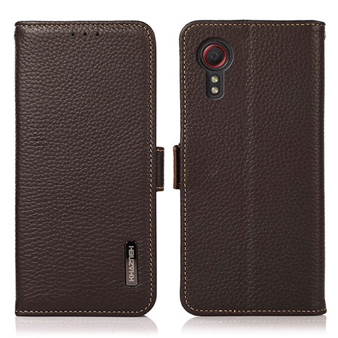 Funda de Cuero Cartera con Soporte Carcasa B03H para Samsung Galaxy XCover 5 SM-G525F Marron