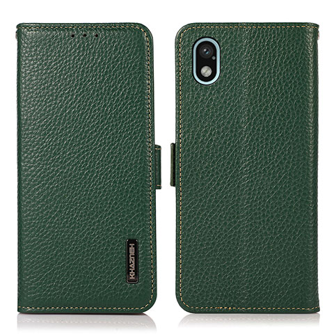 Funda de Cuero Cartera con Soporte Carcasa B03H para Sony Xperia Ace III SO-53C Verde