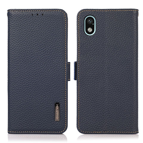 Funda de Cuero Cartera con Soporte Carcasa B03H para Sony Xperia Ace III SOG08 Azul