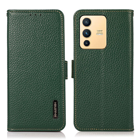 Funda de Cuero Cartera con Soporte Carcasa B03H para Vivo V23 5G Verde