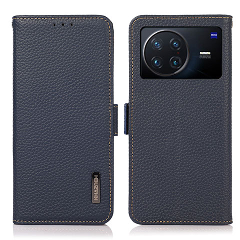 Funda de Cuero Cartera con Soporte Carcasa B03H para Vivo X Note Azul