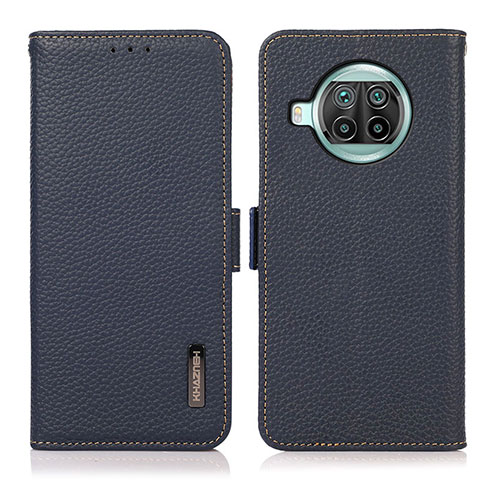 Funda de Cuero Cartera con Soporte Carcasa B03H para Xiaomi Mi 10i 5G Azul