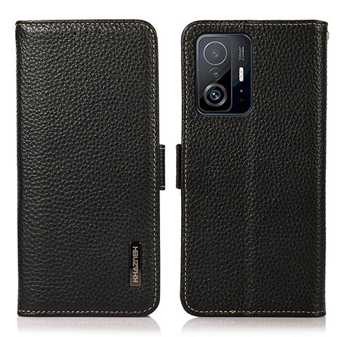 Funda de Cuero Cartera con Soporte Carcasa B03H para Xiaomi Mi 11T 5G Negro