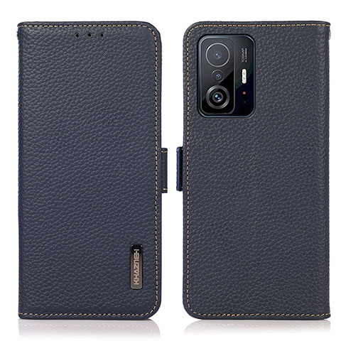 Funda de Cuero Cartera con Soporte Carcasa B03H para Xiaomi Mi 11T Pro 5G Azul