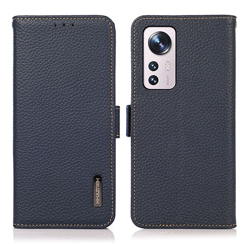 Funda de Cuero Cartera con Soporte Carcasa B03H para Xiaomi Mi 12 5G Azul