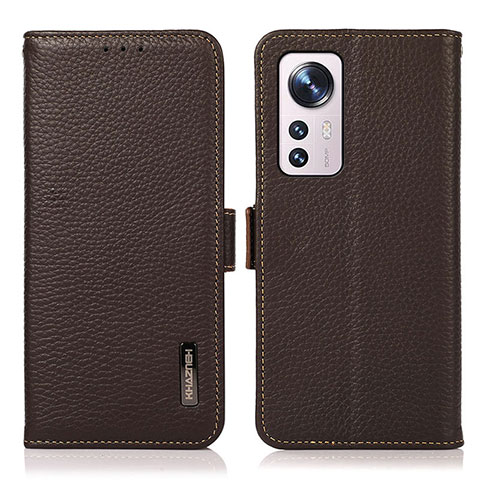 Funda de Cuero Cartera con Soporte Carcasa B03H para Xiaomi Mi 12S 5G Marron