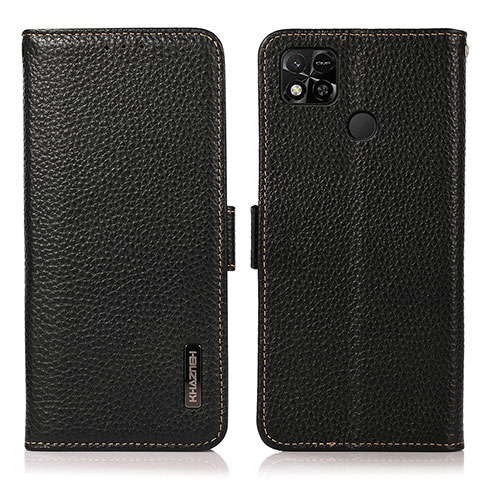 Funda de Cuero Cartera con Soporte Carcasa B03H para Xiaomi POCO C3 Negro