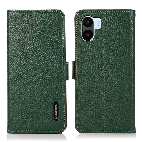 Funda de Cuero Cartera con Soporte Carcasa B03H para Xiaomi Poco C50 Verde