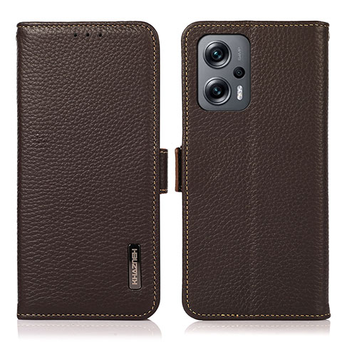 Funda de Cuero Cartera con Soporte Carcasa B03H para Xiaomi Poco X4 GT 5G Marron