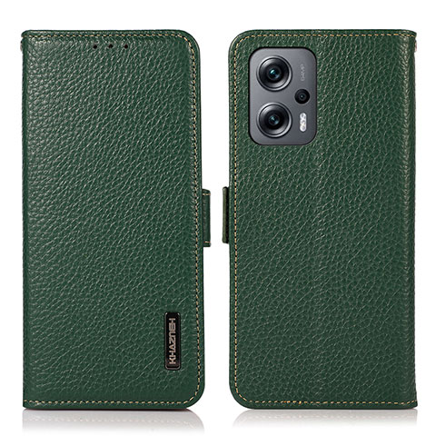 Funda de Cuero Cartera con Soporte Carcasa B03H para Xiaomi Poco X4 GT 5G Verde