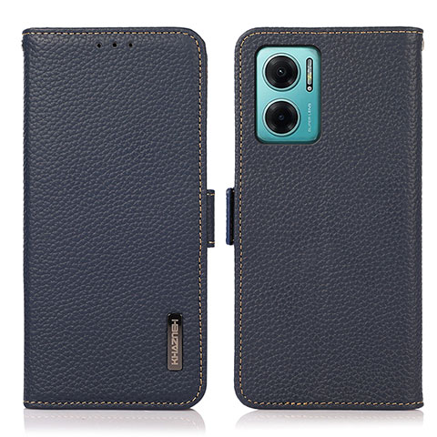 Funda de Cuero Cartera con Soporte Carcasa B03H para Xiaomi Redmi 10 5G Azul