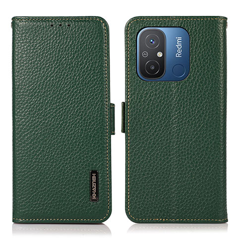 Funda de Cuero Cartera con Soporte Carcasa B03H para Xiaomi Redmi 11A 4G Verde