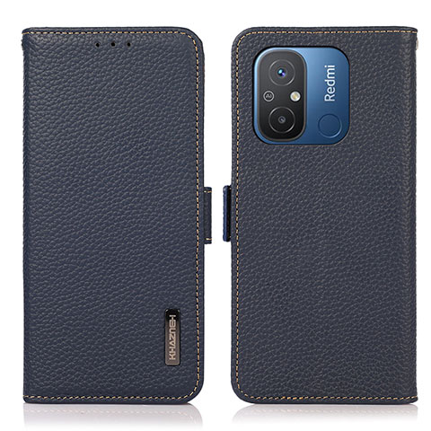 Funda de Cuero Cartera con Soporte Carcasa B03H para Xiaomi Redmi 12C 4G Azul