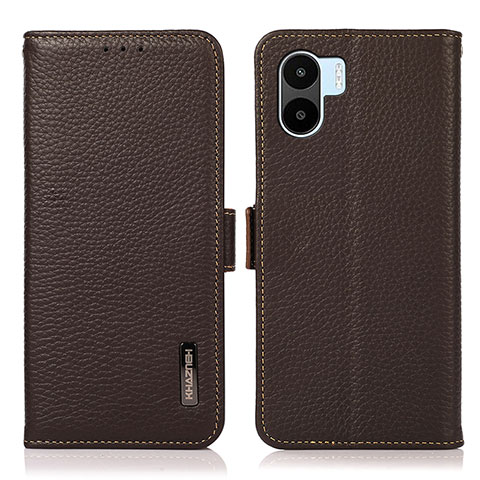 Funda de Cuero Cartera con Soporte Carcasa B03H para Xiaomi Redmi A2 Plus Marron