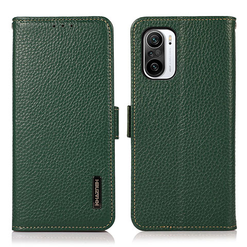 Funda de Cuero Cartera con Soporte Carcasa B03H para Xiaomi Redmi K40 Pro 5G Verde