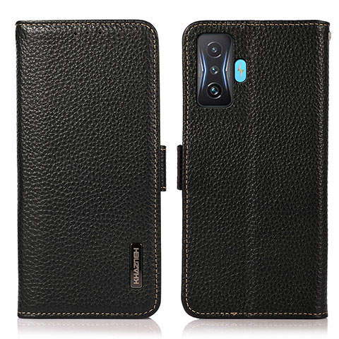 Funda de Cuero Cartera con Soporte Carcasa B03H para Xiaomi Redmi K50 Gaming AMG F1 5G Negro