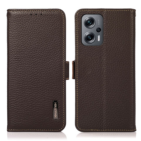 Funda de Cuero Cartera con Soporte Carcasa B03H para Xiaomi Redmi K50i 5G Marron