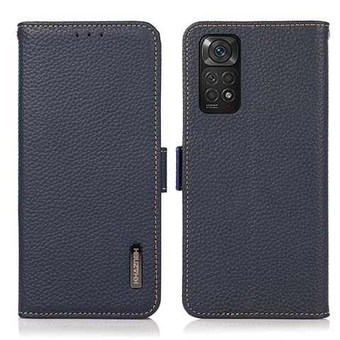 Funda de Cuero Cartera con Soporte Carcasa B03H para Xiaomi Redmi Note 11 4G (2022) Azul