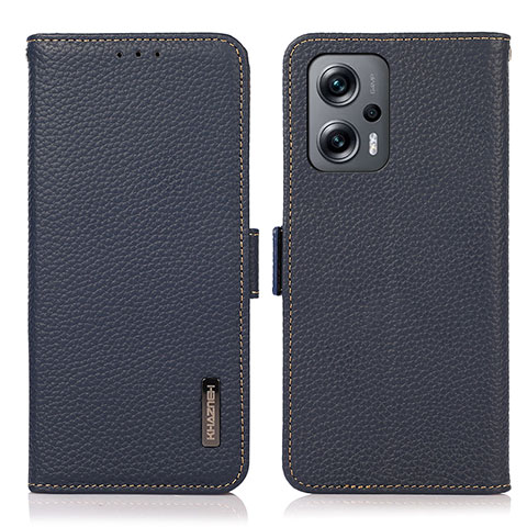 Funda de Cuero Cartera con Soporte Carcasa B03H para Xiaomi Redmi Note 11T Pro+ Plus 5G Azul