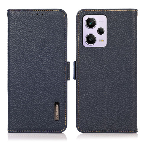 Funda de Cuero Cartera con Soporte Carcasa B03H para Xiaomi Redmi Note 12 Pro 5G Azul