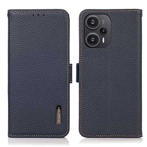 Funda de Cuero Cartera con Soporte Carcasa B03H para Xiaomi Redmi Note 12 Turbo 5G Azul