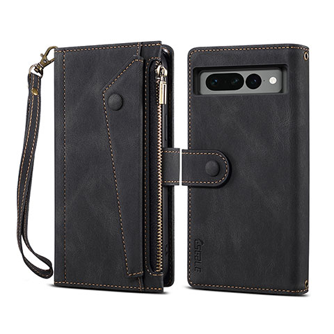 Funda de Cuero Cartera con Soporte Carcasa B03S para Google Pixel 7 Pro 5G Negro