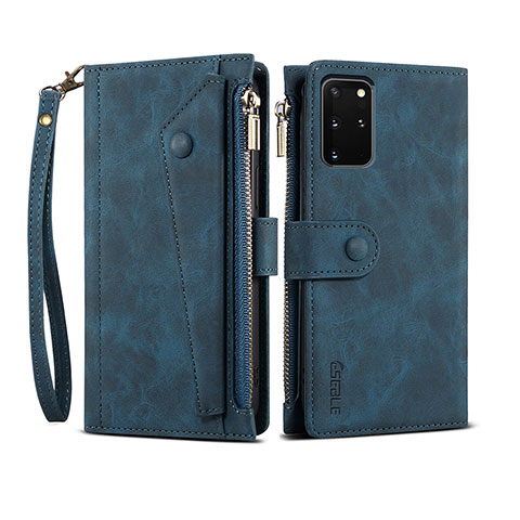 Funda de Cuero Cartera con Soporte Carcasa B03S para Samsung Galaxy S20 Plus 5G Azul