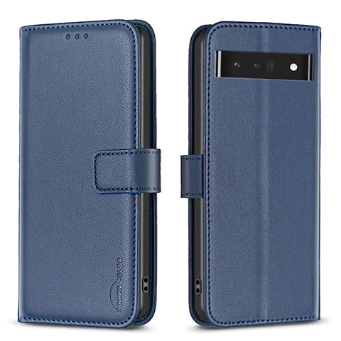 Funda de Cuero Cartera con Soporte Carcasa B04F para Google Pixel 7 Pro 5G Azul