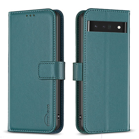 Funda de Cuero Cartera con Soporte Carcasa B04F para Google Pixel 7 Pro 5G Verde