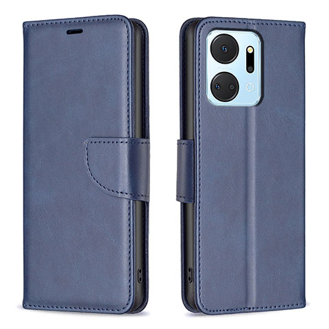 Funda de Cuero Cartera con Soporte Carcasa B04F para Huawei Honor X7a Azul