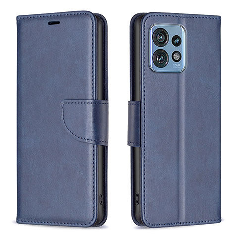 Funda de Cuero Cartera con Soporte Carcasa B04F para Motorola Moto Edge 40 Pro 5G Azul