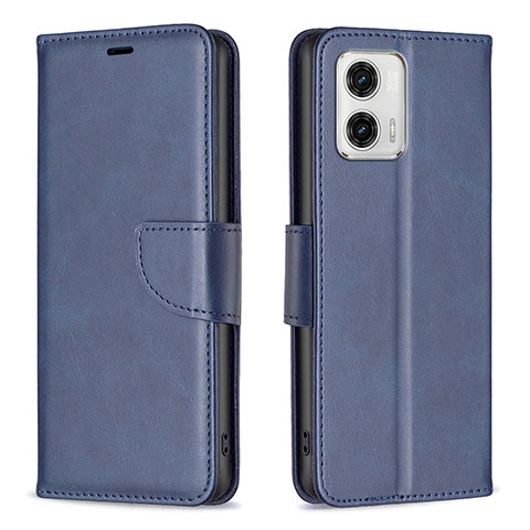 Funda de Cuero Cartera con Soporte Carcasa B04F para Motorola Moto G73 5G Azul