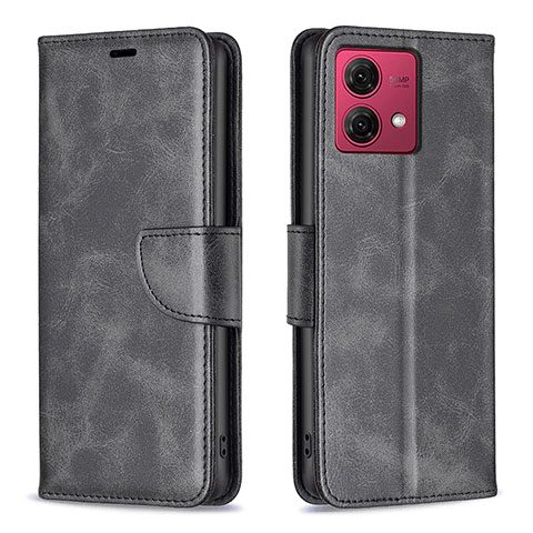 Funda de Cuero Cartera con Soporte Carcasa B04F para Motorola Moto G84 5G Negro