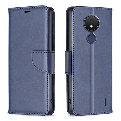 Funda de Cuero Cartera con Soporte Carcasa B04F para Nokia C21 Azul