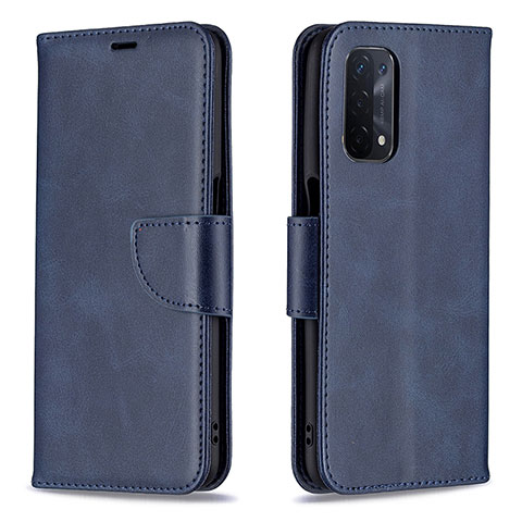 Funda de Cuero Cartera con Soporte Carcasa B04F para Oppo A54 5G Azul