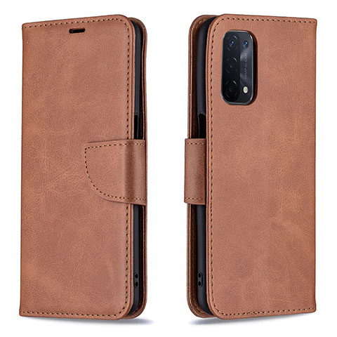 Funda de Cuero Cartera con Soporte Carcasa B04F para Oppo A54 5G Marron