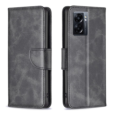 Funda de Cuero Cartera con Soporte Carcasa B04F para Oppo A56S 5G Negro