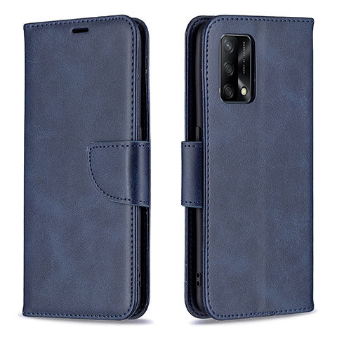 Funda de Cuero Cartera con Soporte Carcasa B04F para Oppo F19 Azul