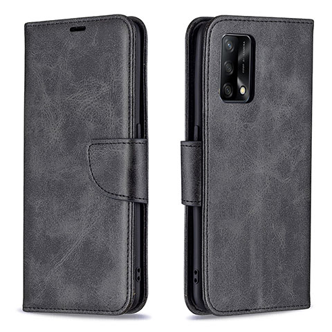 Funda de Cuero Cartera con Soporte Carcasa B04F para Oppo F19s Negro