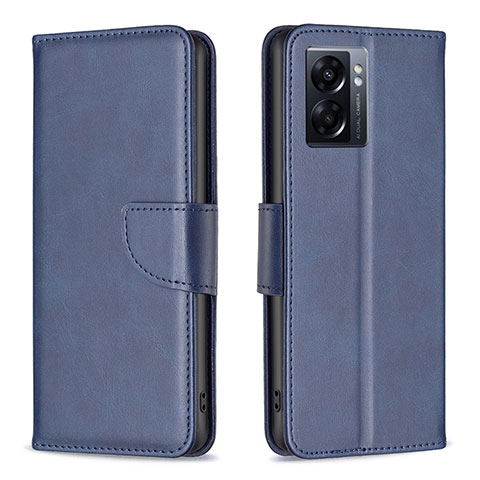 Funda de Cuero Cartera con Soporte Carcasa B04F para Realme Narzo 50 5G Azul