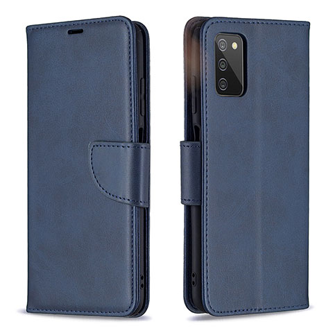 Funda de Cuero Cartera con Soporte Carcasa B04F para Samsung Galaxy A03s Azul