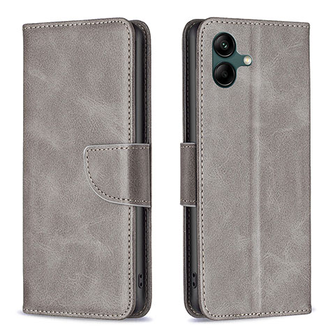 Funda de Cuero Cartera con Soporte Carcasa B04F para Samsung Galaxy A04E Gris