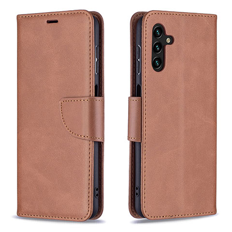 Funda de Cuero Cartera con Soporte Carcasa B04F para Samsung Galaxy A04s Marron