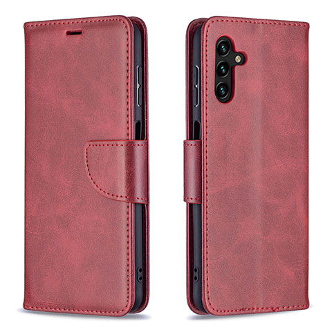 Funda de Cuero Cartera con Soporte Carcasa B04F para Samsung Galaxy A04s Rojo