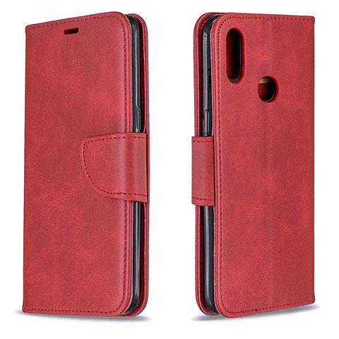 Funda de Cuero Cartera con Soporte Carcasa B04F para Samsung Galaxy A10s Rojo