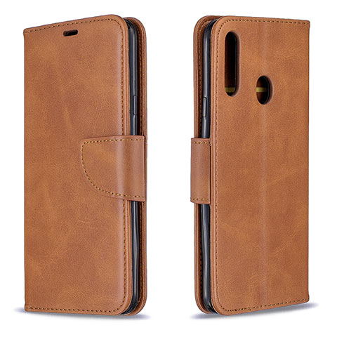 Funda de Cuero Cartera con Soporte Carcasa B04F para Samsung Galaxy A20s Marron