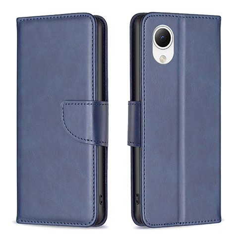 Funda de Cuero Cartera con Soporte Carcasa B04F para Samsung Galaxy A23e 5G Azul